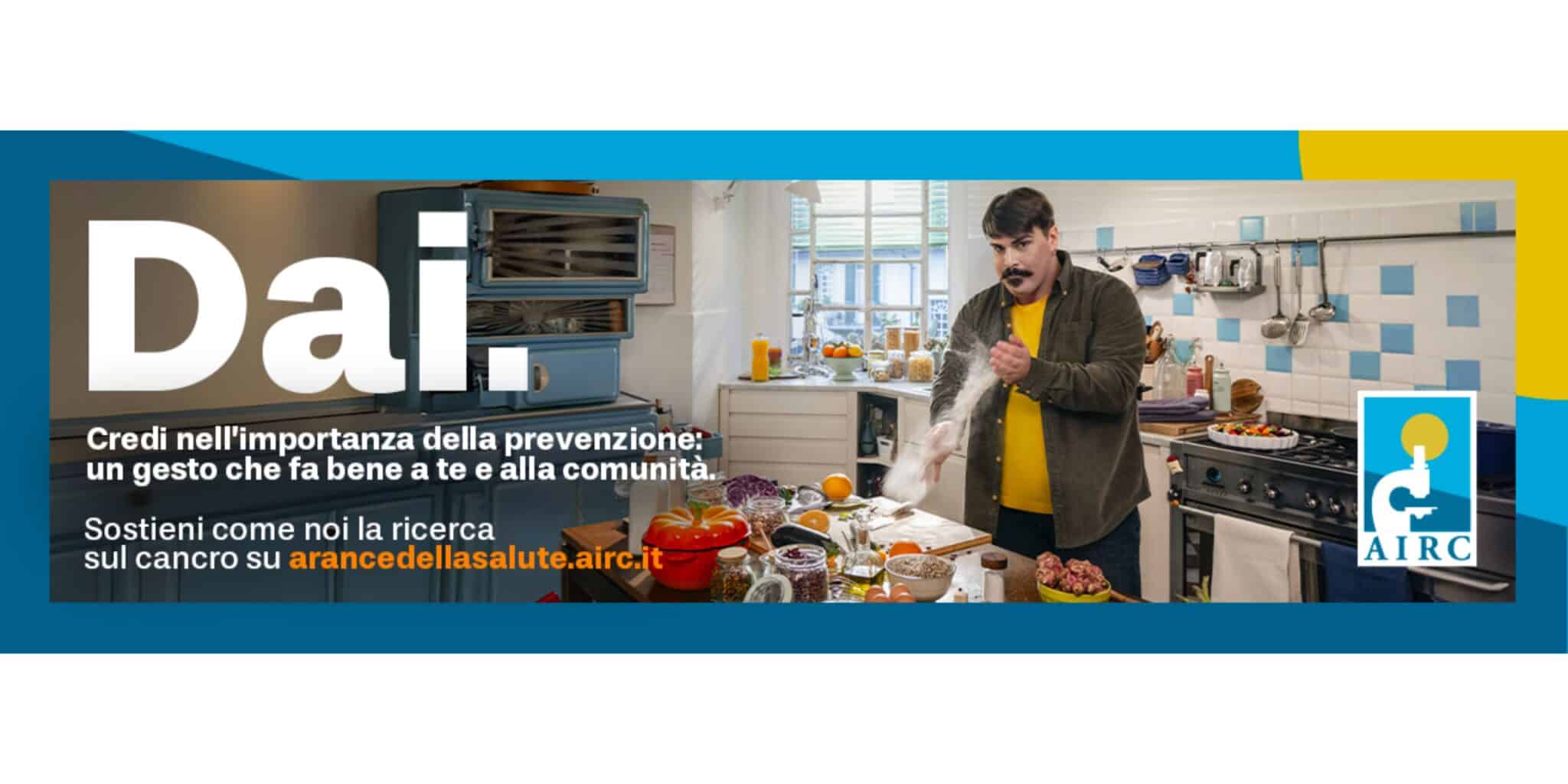 AIRC: banner della campagna Arance della salute